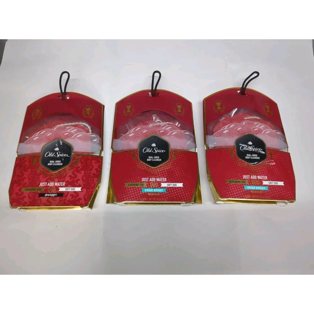 Lot‎ Of 3 New Old Spice Duo 2 Pure Sport & 1 Swagger Dual Sided Body Cleanser